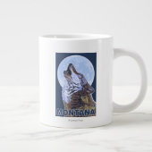 Heulendes MontanaWolf Jumbo-Tasse (Rechts)