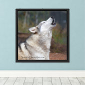 Heulendes Profil Canvas Leinwanddruck (Insitu (Holzboden))