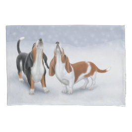 Heulenschnee-Basset-Kissenbezug Kissenbezug