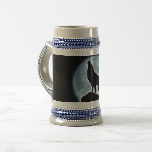 Heulenwolf Bierglas (Vorderseite Links)