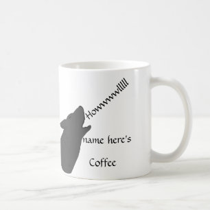 Heulenwolf-Gesicht addieren Namen Kaffeetasse