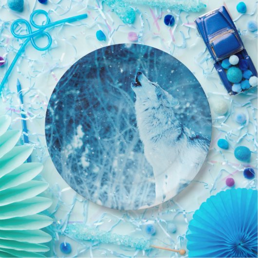 Heulenwolf-Papier-Teller Pappteller (Party)