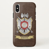 Heulenwolf Sigil Kampf-Wappen Brown Case-Mate iPhone Hülle (Rückseite)
