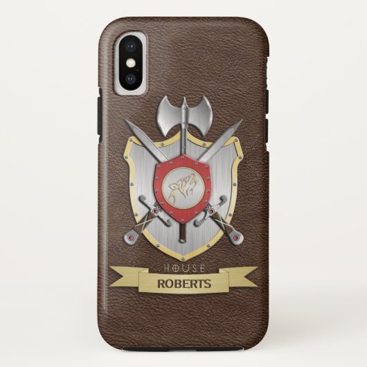 Heulenwolf Sigil Kampf-Wappen Brown Case-Mate iPhone Hülle (Rückseite)