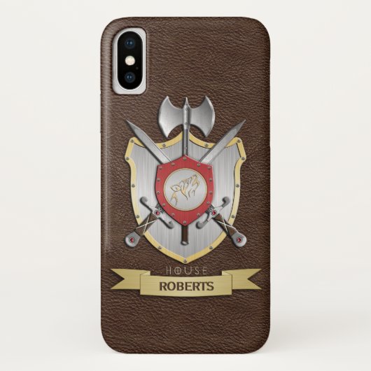 Heulenwolf Sigil Kampf-Wappen Brown Case-Mate iPhone Hülle (Rückseite)