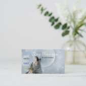 Heulenwolf-Visitenkarte 02customizable Visitenkarte (Stehend Vorderseite)