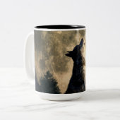 Heulenwolf Zweifarbige Tasse (Vorderseite Links)