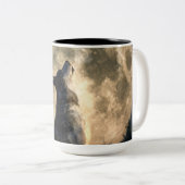 Heulenwolf Zweifarbige Tasse (VorderseiteRechts)