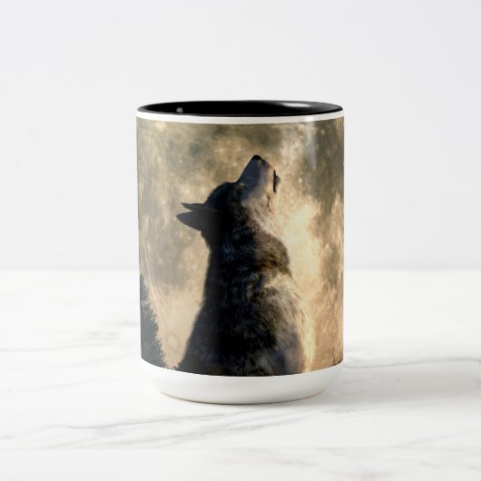 Heulenwolf Zweifarbige Tasse (Mittel)