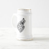 Heulenwolfceltic-Knüpfarbeit Bierglas (Vorderseite Links)