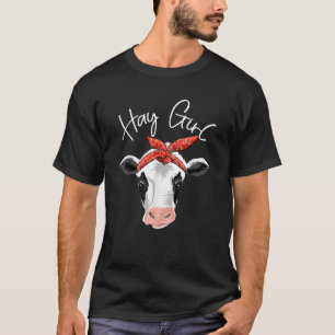 Heumädchen-Bauer lustige Rinder-Kuh-Farm Liebhaber T-Shirt