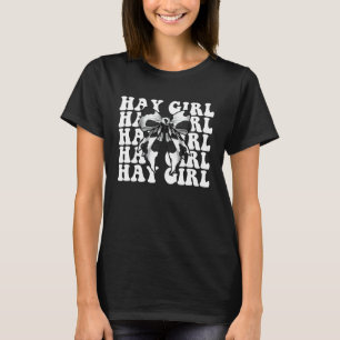 Heumädchen Lustiger Milchbauer Kuh Milchwirtschaft T-Shirt