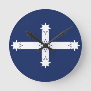 Heureka-Flagge Runde Wanduhr