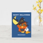 Heuschnupfen Kids Halloween Karte (Gelbe Blume)