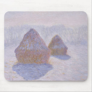 Heuschober-Effekt Claude Monets   des Schnees und Mousepad