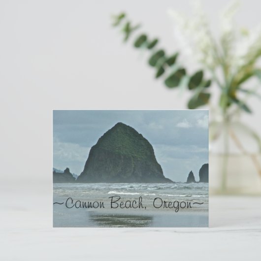 Heuschober-Felsen, Kanonen-Strand Oregon Postkarte (Stehend Vorderseite)