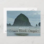 Heuschober-Felsen, Kanonen-Strand Oregon Postkarte (Vorne/Hinten)