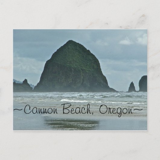 Heuschober-Felsen, Kanonen-Strand Oregon Postkarte (Vorderseite)