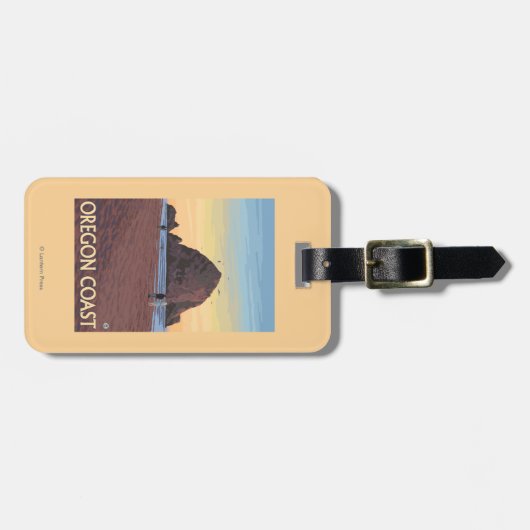 Heuschober-Felsen-Vintages Reise-Plakat Gepäckanhänger (Vorderseite horizontal)