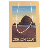 Heuschober-Felsen-Vintages Reise-Plakat Mittlere Geschenktüte (Vorderseite)