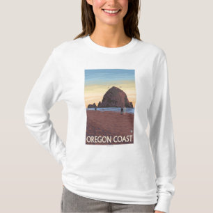Heuschober-Felsen-Vintages Reise-Plakat T-Shirt
