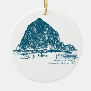 Heuschober-Felsen-Weihnachtsverzierung Keramik Ornament