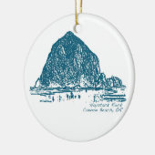 Heuschober-Felsen-Weihnachtsverzierung Keramik Ornament (Links)