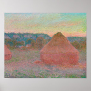 Heuschober, Tagesende, Herbst (1890–1891) Poster