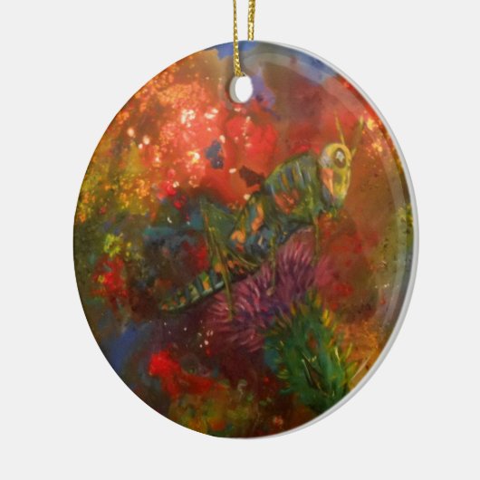 Heuschrecke Keramik Ornament (Links)