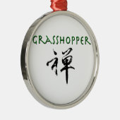 Heuschrecke mit "Zen" Symbol Silbernes Ornament (Rechts)