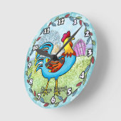 Heuschrecke Runde Wanduhr (Winkel)