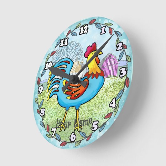 Heuschrecke Runde Wanduhr (Winkel)