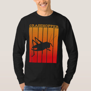 Heuschrecke Schatten Silhouette bei Sonnenuntergan T-Shirt