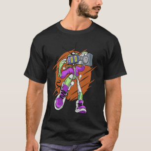 Heuschrecke Tanz Grashüpfer Roboter Musik Tonbandg T-Shirt