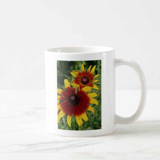 Heuschrecke und Blumen Kaffeetasse (Rechts)