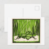 Heuschrecke Vintage-Illustration Postkarte (Vorne/Hinten)