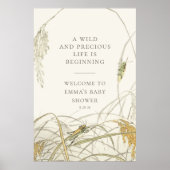 Heuschrecken-Baby-Shower-Willkommensschild Poster (Vorne)