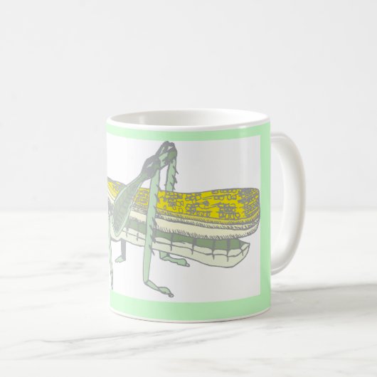 Heuschrecken-Kaffee-Tasse Kaffeetasse (VorderseiteRechts)