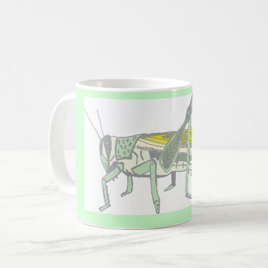 Heuschrecken-Kaffee-Tasse Kaffeetasse (Vorderseite Links)