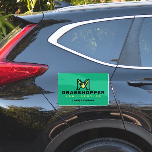 Heuschrecken-Maskottchen-Logo | Unternehmen Aufkleber (Auto Seite)
