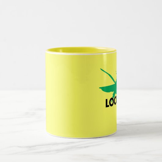 Heuschrecken-Spiel-Logo-Tasse Zweifarbige Tasse (Mittel)