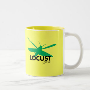 Heuschrecken-Spiel-Logo-Tasse Zweifarbige Tasse