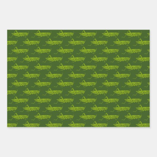 Heuschrecken von Papierblättern Geschenkpapier Set (Vorderseite 3)