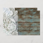 Heuschreckenholz und Spitzen Einladung (Vorne/Hinten)