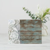 Heuschreckenholz und Spitzen Einladung (Stehend Vorderseite)