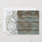 Heuschreckenholz und Spitzen Einladung (Vorderseite)