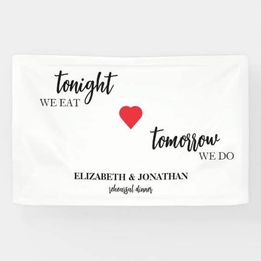 Heute Abend essen wir, morgen machen wir Probe Abe Banner (Horizontal)