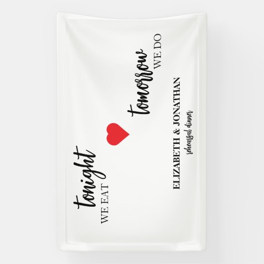 Heute Abend essen wir, morgen machen wir Probe Abe Banner (Vertikal)