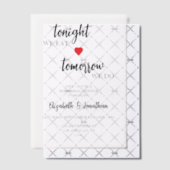 Heute Abend essen wir, morgen machen wir Probe Abe Pergament Einladungen (Versetzt (Einladung))