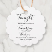 Heute Abend feiern wir das Zeichen für das Abendes Geschenkanhänger (Vorderseite)